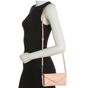 NWT Rebecca Minkoff Cleo Wallet on a Chain in rosewood